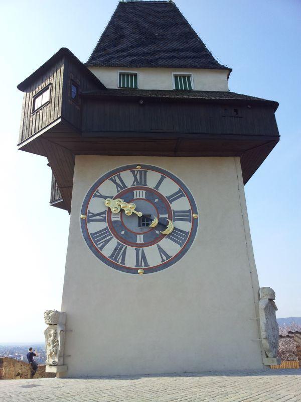 Der Grazer Uhrturm.